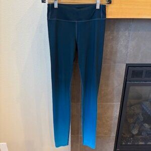 ATHLETA GIRL Ombre Pattern Blue Leggings Tights Running Track Training XL 14